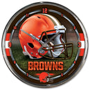 Cleveland Browns Round Chrome Wall Clock