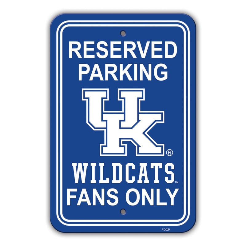 Kentucky Wildcats Sign 12x18 Plastic Reserved Parking Style - Special Order