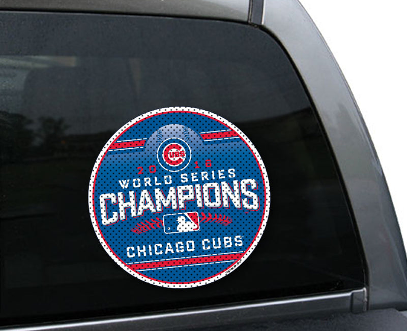 Chicago Cubs Large Window Film - 2016 World Series Champs