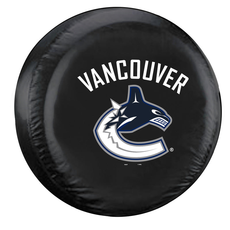 Vancouver Canucks Tire Cover Large Size Black - Special Order