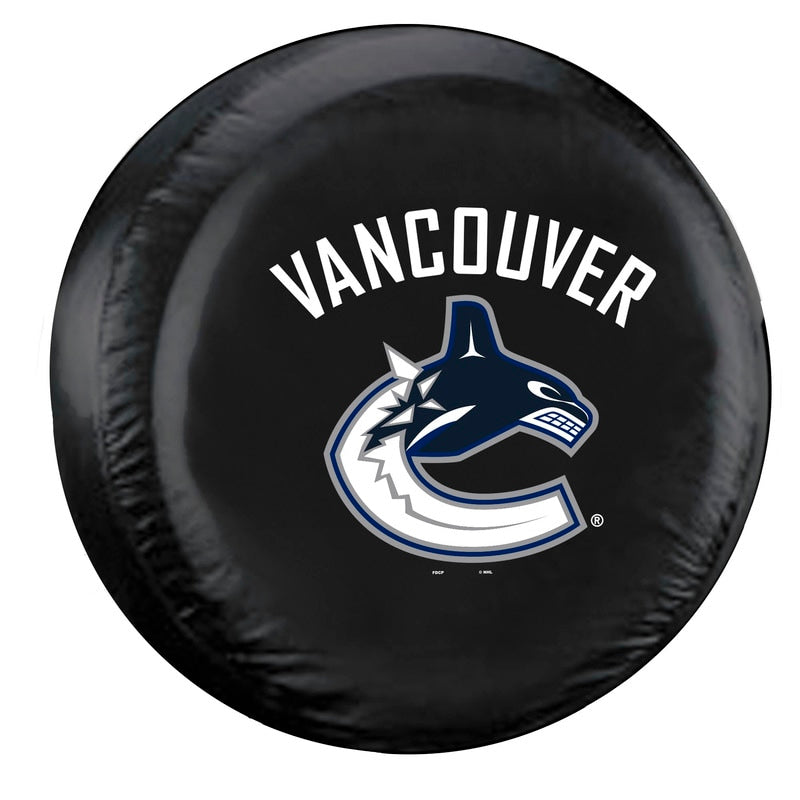 Vancouver Canucks Tire Cover Standard Size Black - Special Order