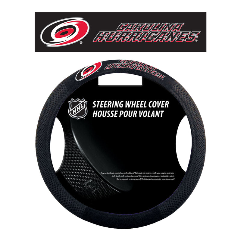 Carolina Hurricanes Steering Wheel Cover Mesh Style - Special Order