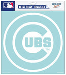 Chicago Cubs Decal 8x8 Die Cut White