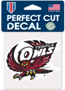 Temple Owls Decal 4x4 Perfect Cut Color