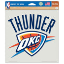 Oklahoma City Thunder Decal 8x8 Die Cut Color