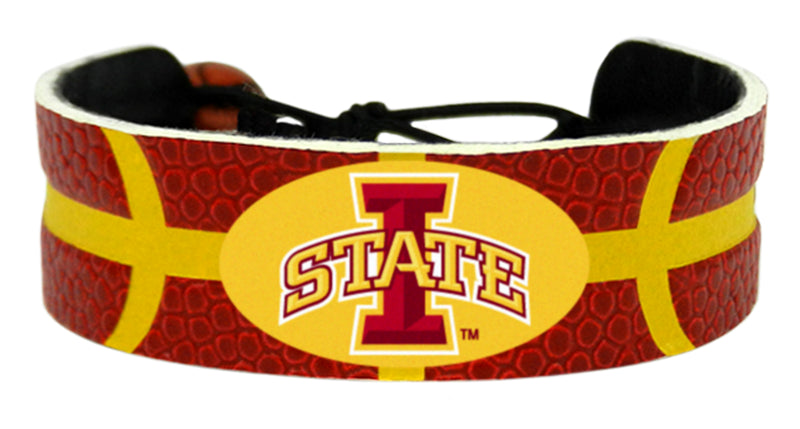 Iowa State Cyclones Primary Athletic Mark Logo Team Color Basketball Bracelet