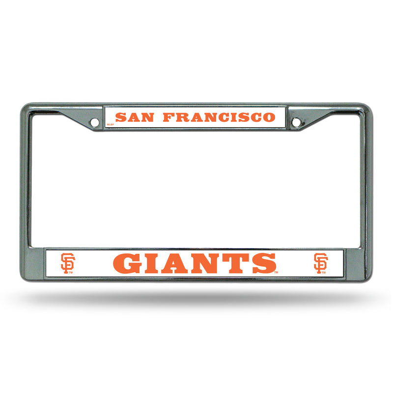 San Francisco Giants License Plate Frame Chrome SF Logo - Special Order