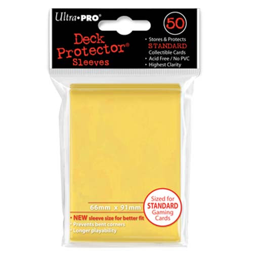 Deck Protectors - Solid - Yellow (One Pack of 50)