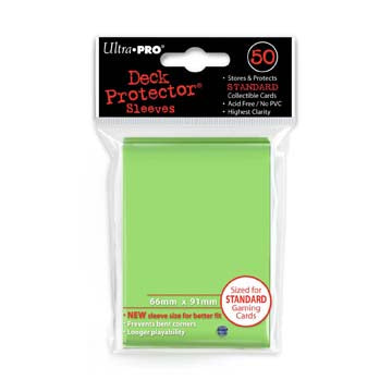 Deck Protectors - Solid - Lime Green (One Pack of 50)