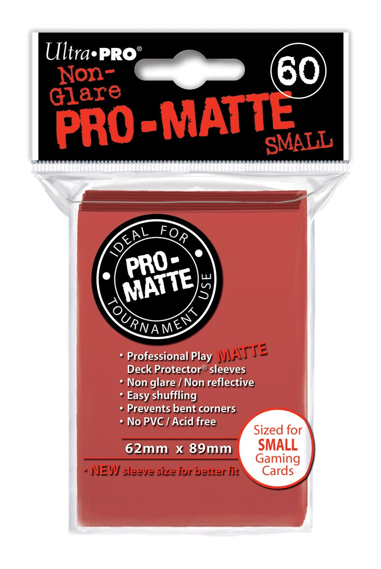 Deck Protectors - Pro Matte - Small Size - Red (One Pack of 60)