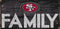 San Francisco 49ers Sign Wood 12x6 Family Design