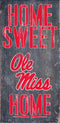Mississippi Rebels Wood Sign - Home Sweet Home 6x12 - Special Order