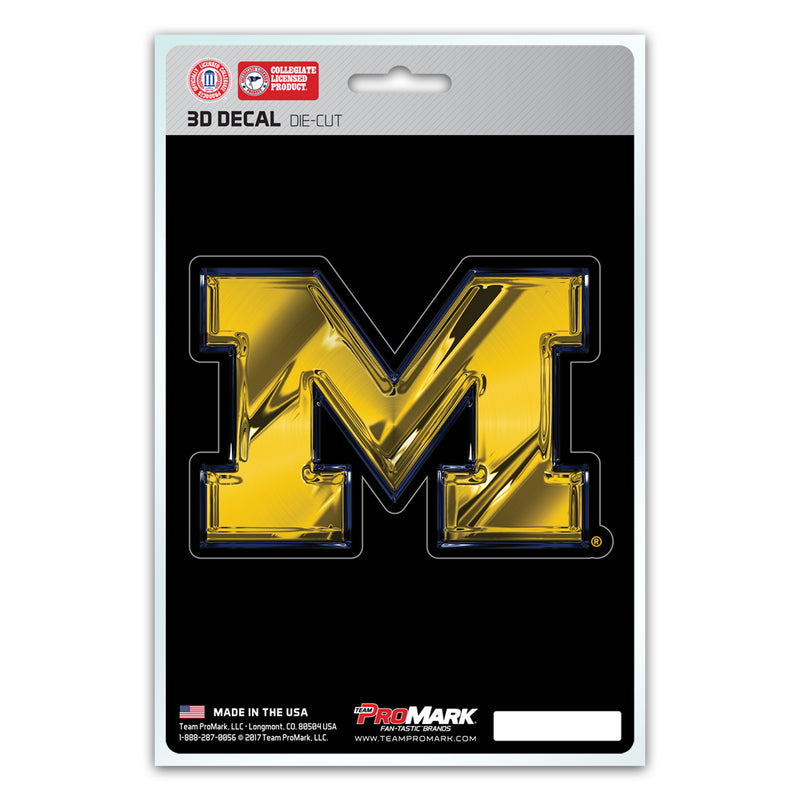 Michigan Wolverines Decal 5x8 Die Cut 3D Logo Design
