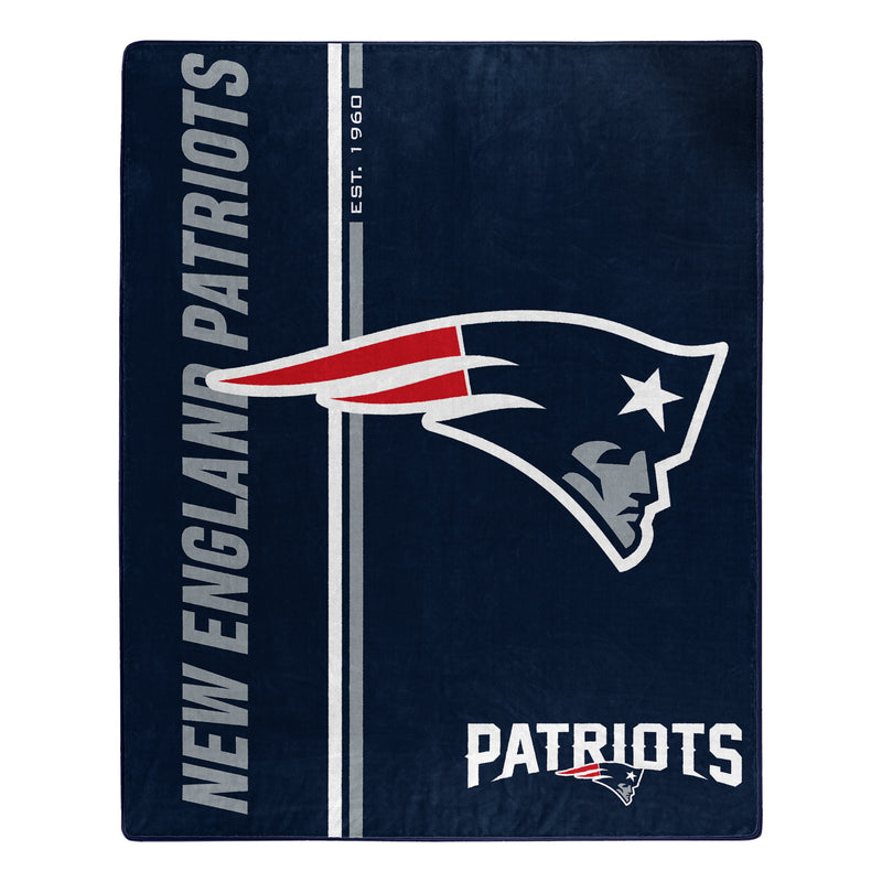 New England Patriots Blanket 50x60 Raschel Restructure Design