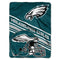 Philadelphia Eagles Blanket 60x80 Raschel Slant Design