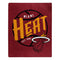 Miami Heat Blanket 50x60 Raschel Blacktop Design - Special Order