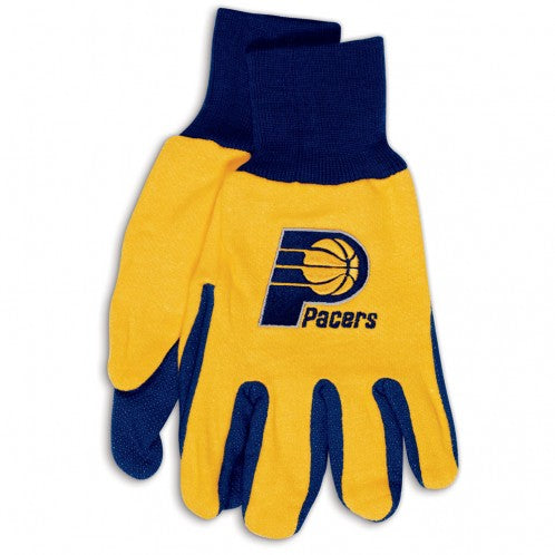 Indiana Pacers Gloves Two Tone Style Adult Size