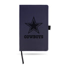 COWBOYS TEAM COLOR LASER ENGRAVED NOTEPAD W/ ELASTIC BAND - NAVY
