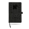 MEMPHIS LASER ENGRAVED BLACK NOTEPAD WITH ELASTIC BAND