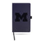 MICHIGAN UNIVERSITY TEAM COLOR LASER ENGRAVED NOTEPAD W/ ELASTIC BAND - NAVY