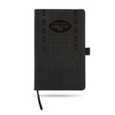 JETS SMALL LASER ENGRAVED BLACK NOTEPAD WITH ELASTIC BAND