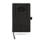 JETS SMALL LASER ENGRAVED BLACK NOTEPAD WITH ELASTIC BAND