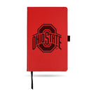 OHIO STATE UNIVERSITY TEAM COLOR LASER ENGRAVED NOTEPAD W/ ELASTIC BAND - RED