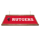 Rutgers Scarlet Knights: Premium Wood Pool Table Light Scarlet
