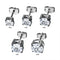 316 Stainless Steel with Hashtag CZ Round Cut Stud Earrings. Available sizes: 4mm, 5mm, 6mm, 7mm and 8mm